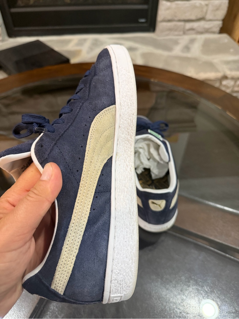 PUMA Suede Classic XXI Sneakers in the popular Peacoat/Puma White. Size 10.5 - Picture 4 of 8